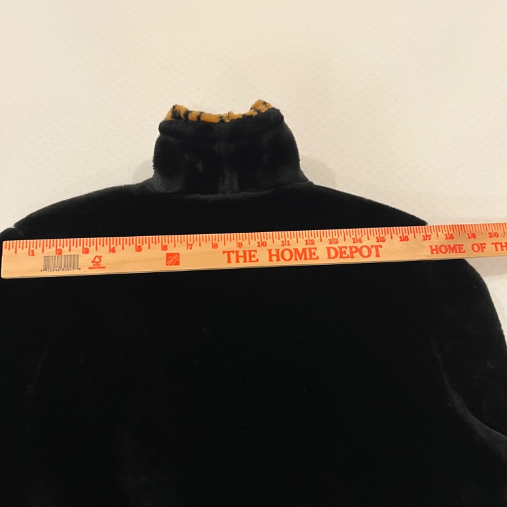Betmar New York Coat Made In USA Vintage Faux Fur Animal Print Black--Size M - Picture 12 of 13